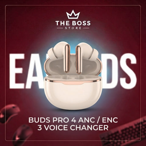 BUDS PRO 4  Buds Pro 4 TWS Wireless Earbuds Bluetooth 5.4 | ENC Noise Cancellation | Touch Control | Premium Sound |