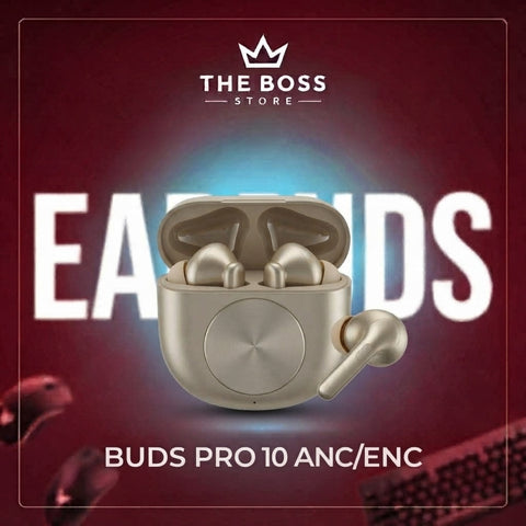 Buds Pro 10 ANC/ENC True Wireless Earbuds | Double Dark Noise Reduction | Touch Control | Crystal Clear Calls | Long Battery | Bluetooth 5.3 | Premium Silver Design | Hi-Fi Sound