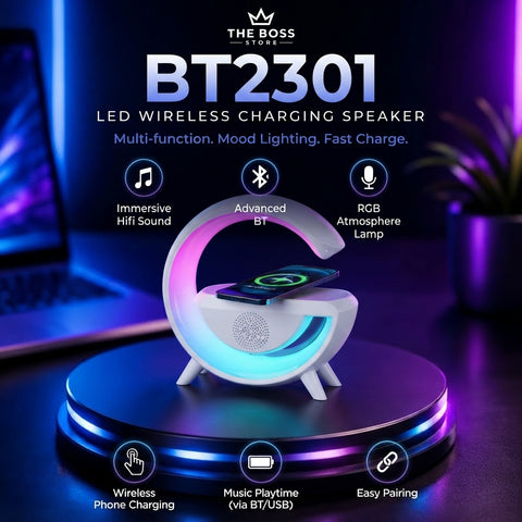 BT2301 LED WIRELESS CHARGING SPEAKER