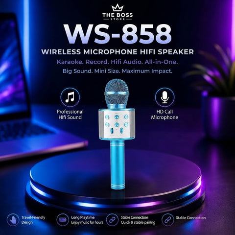 WIRELISS MICROPHONE HIFI SPEAKER WS-858