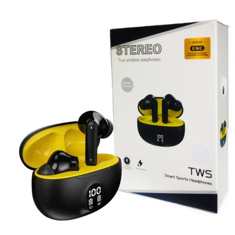 Wireless Earbuds Headphones Bluetooth Earpods Sports Stereo Airbuds Noise Canceling Headphone Microphone Speaker with LED light headphones