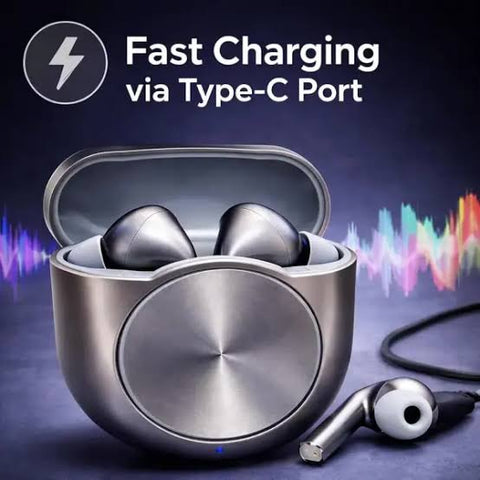Buds Pro 10 ANC/ENC True Wireless Earbuds | Double Dark Noise Reduction | Touch Control | Crystal Clear Calls | Long Battery | Bluetooth 5.3 | Premium Silver Design | Hi-Fi Sound