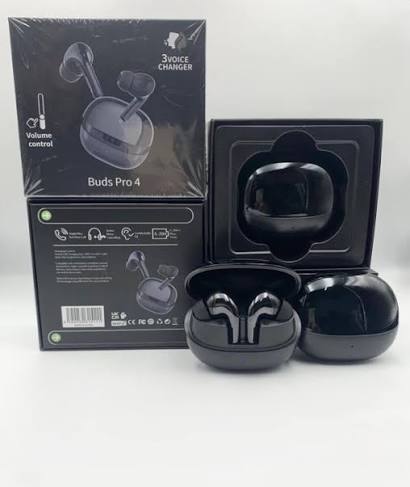 BUDS PRO 4  Buds Pro 4 TWS Wireless Earbuds Bluetooth 5.4 | ENC Noise Cancellation | Touch Control | Premium Sound |